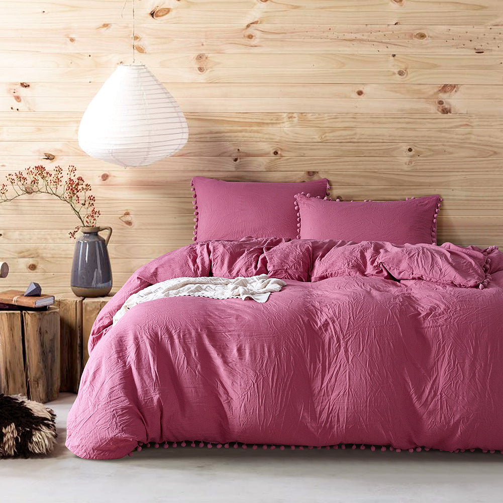 Brushed Polyester Duvet Cover Set – 3-Piece, 10 Colours, US Twin/Queen/King