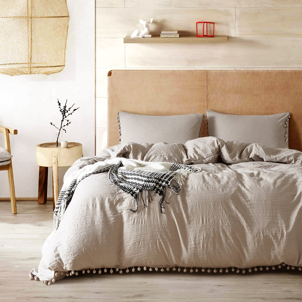 Brushed Polyester Duvet Cover Set – 3-Piece, 10 Colours, US Twin/Queen/King