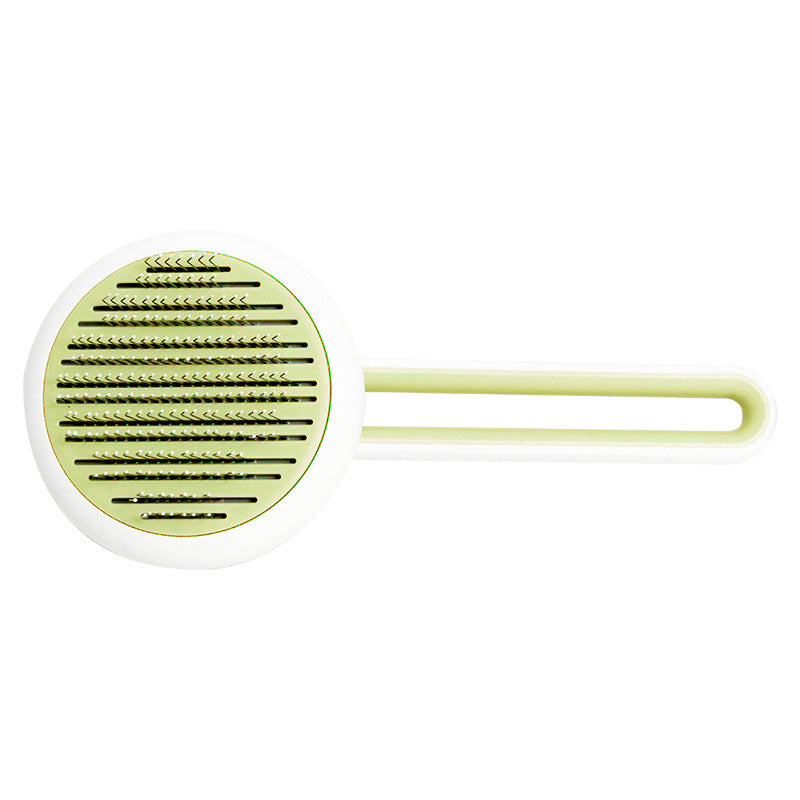 Self-Cleaning Pet Slicker Brush | Stainless Steel Pin Grooming Comb