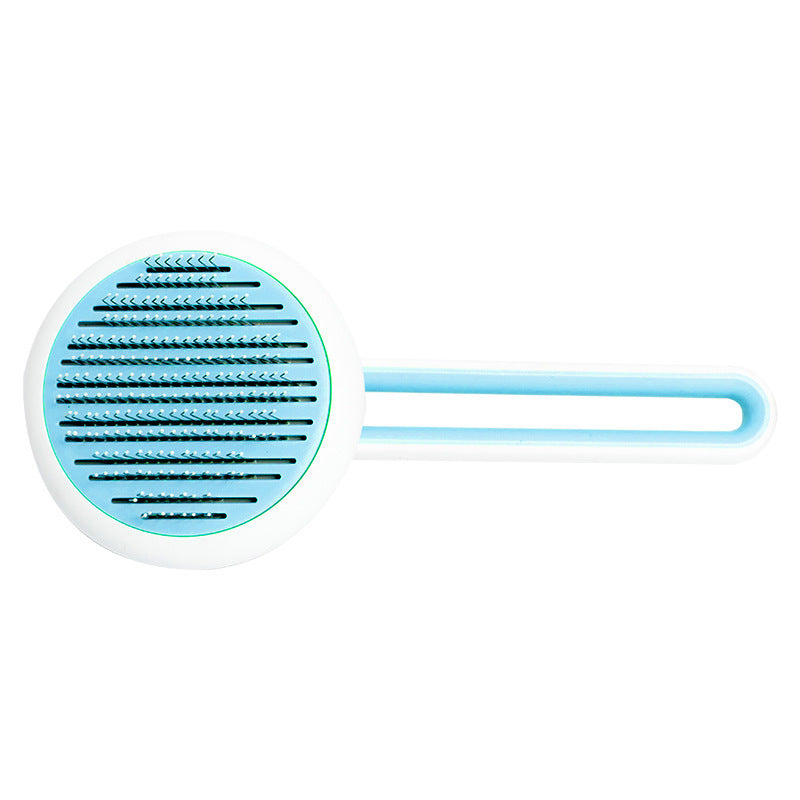 Self-Cleaning Pet Slicker Brush | Stainless Steel Pin Grooming Comb