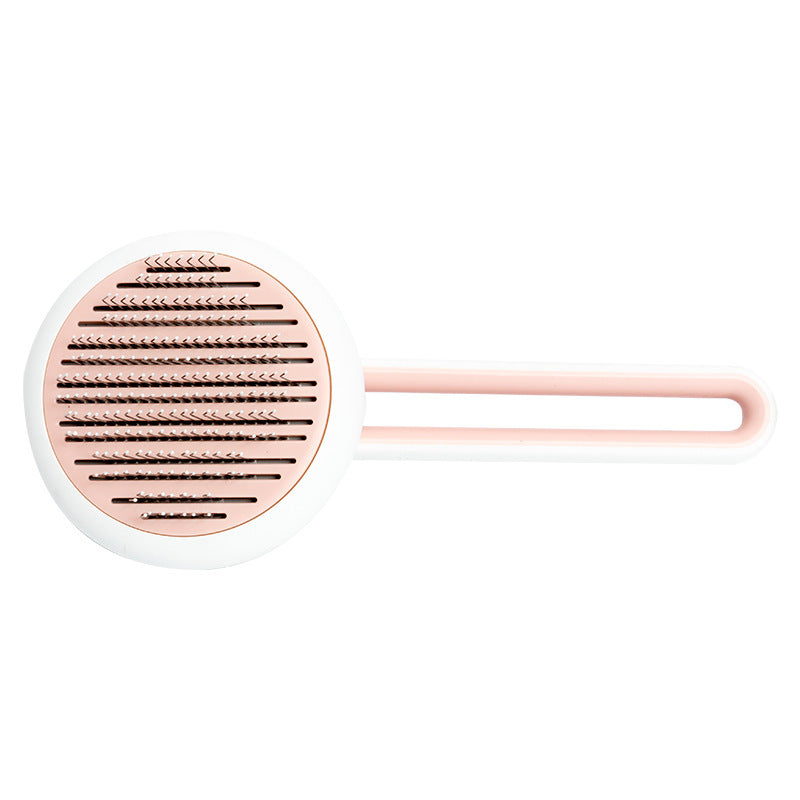 Self-Cleaning Pet Slicker Brush | Stainless Steel Pin Grooming Comb
