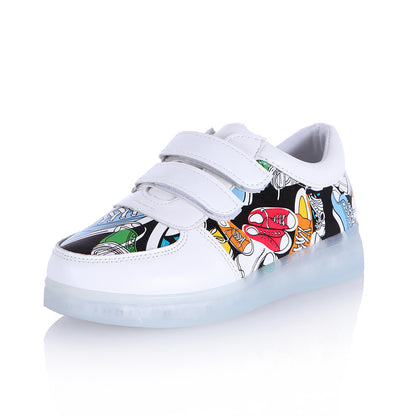 Children's LED Light-Up Trainers | USB Rechargeable Kids Shoes EU 25-35