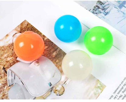Luminous Sticky Ball Toys Sticky Wall Home Party Games Glow In The Dark Novelty Toys Decompression Squeeze Toy