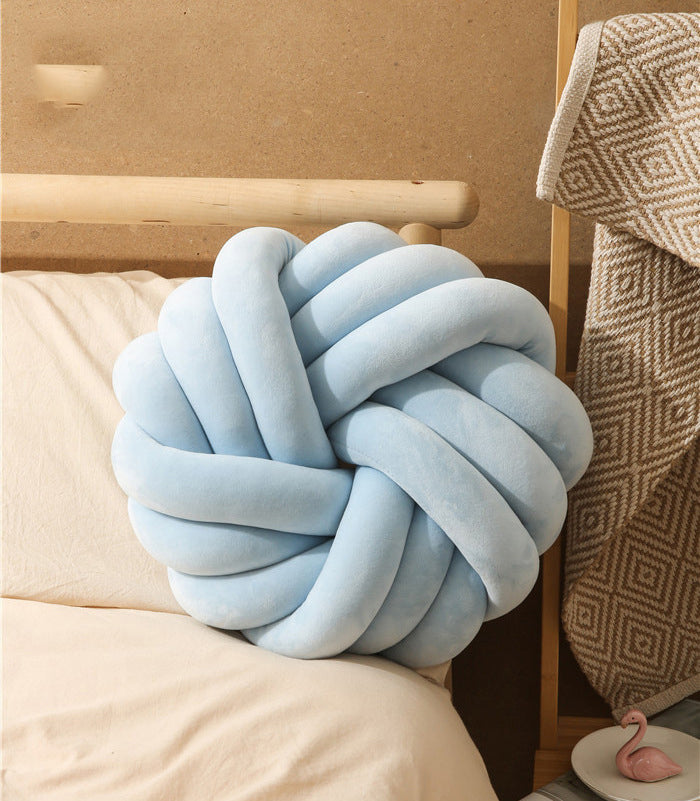 Knotted Ball Plush Decorative Cushion 35x35cm | 10 Colours