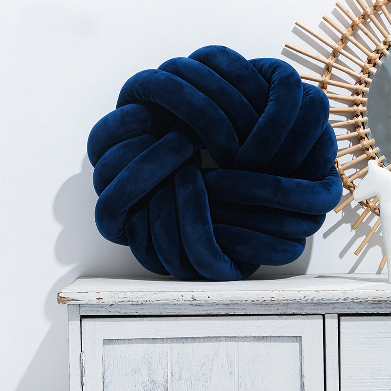 Knotted Ball Plush Decorative Cushion 35x35cm | 10 Colours