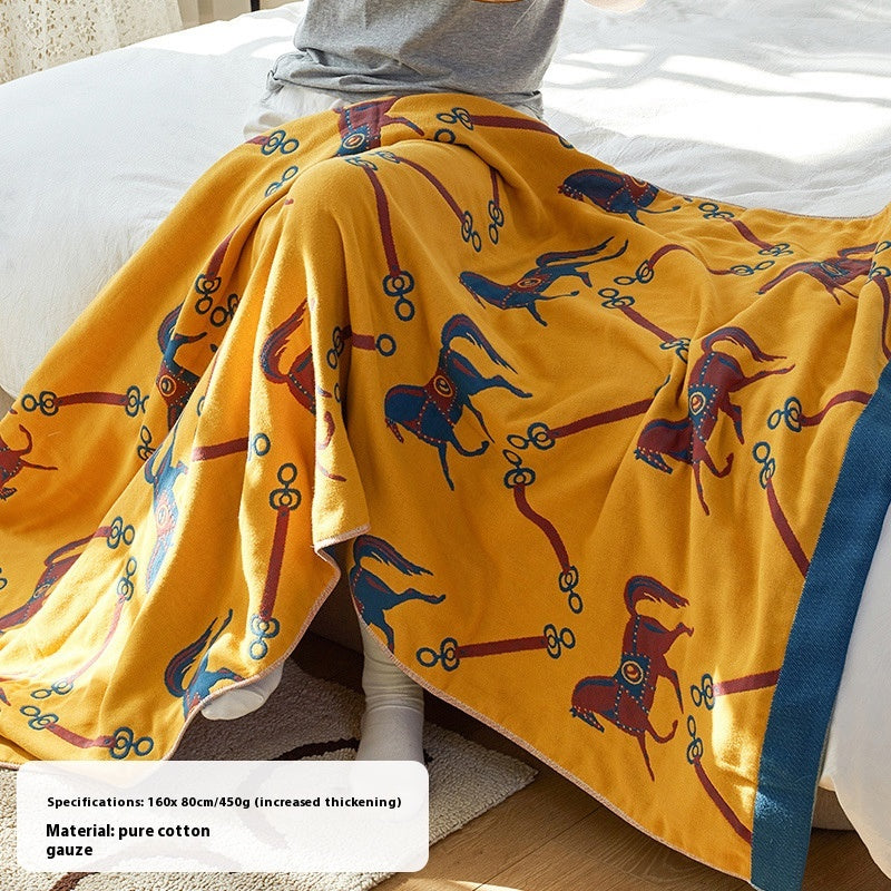 Bohemian Cotton Gauze Beach & Bath Towel | Oversized 160×80cm | 7 Designs