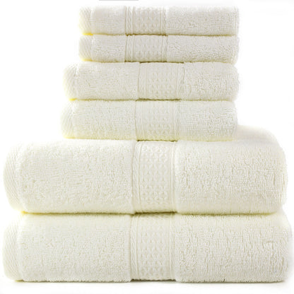 Pure Cotton 6-Piece Towel Set | Bath, Hand & Face Cloths