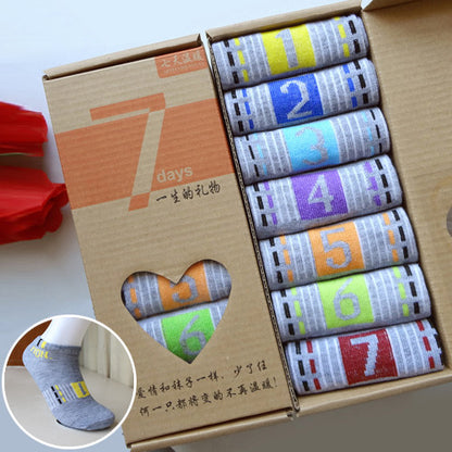 Men's Numbered Day Socks 14-Pair Pack – Polycotton Mid-Tube