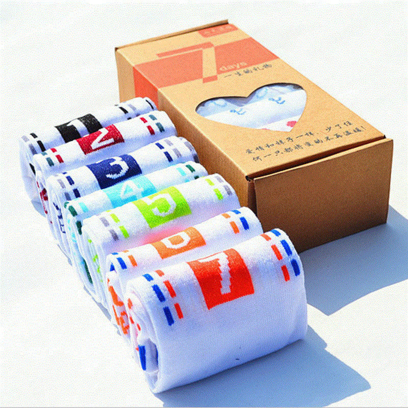 Men's Numbered Day Socks 14-Pair Pack – Polycotton Mid-Tube