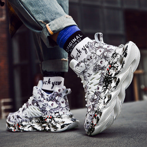 Men's Youth Trend Leisure Trainers – Wear-Resistant Rubber Sole Sports Shoes