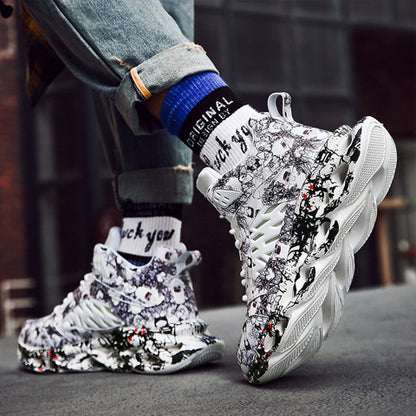 Men's Youth Trend Leisure Trainers – Wear-Resistant Rubber Sole Sports Shoes