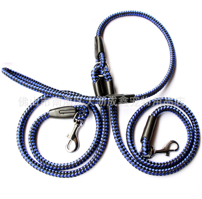 Heavy-Duty Reflective Dog Leash | Double-Ended Rope Lead with Padded Handle
