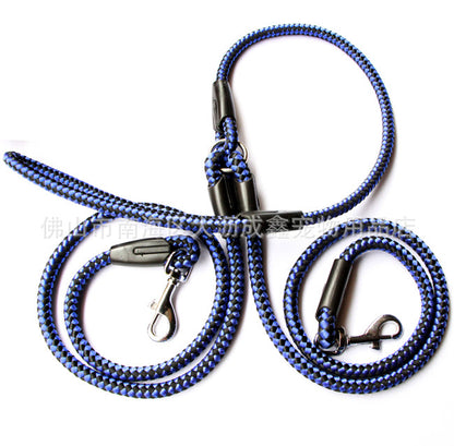 Heavy-Duty Reflective Dog Leash | Double-Ended Rope Lead with Padded Handle