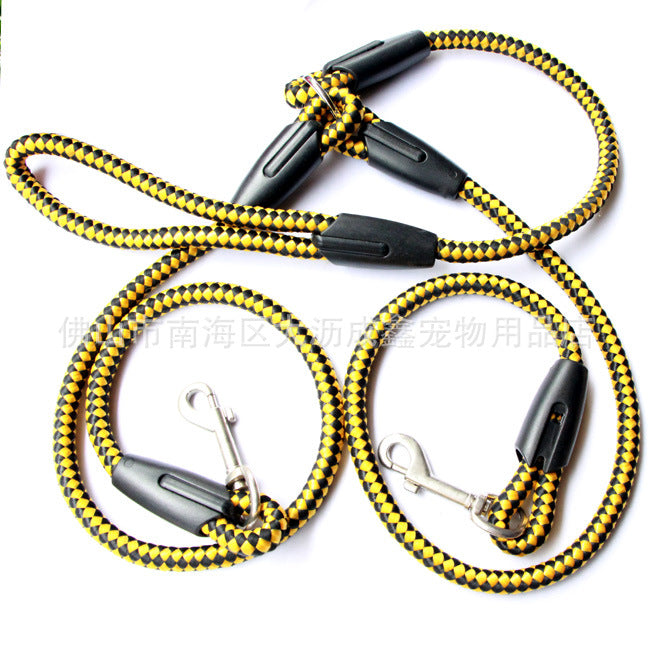 Heavy-Duty Reflective Dog Leash | Double-Ended Rope Lead with Padded Handle