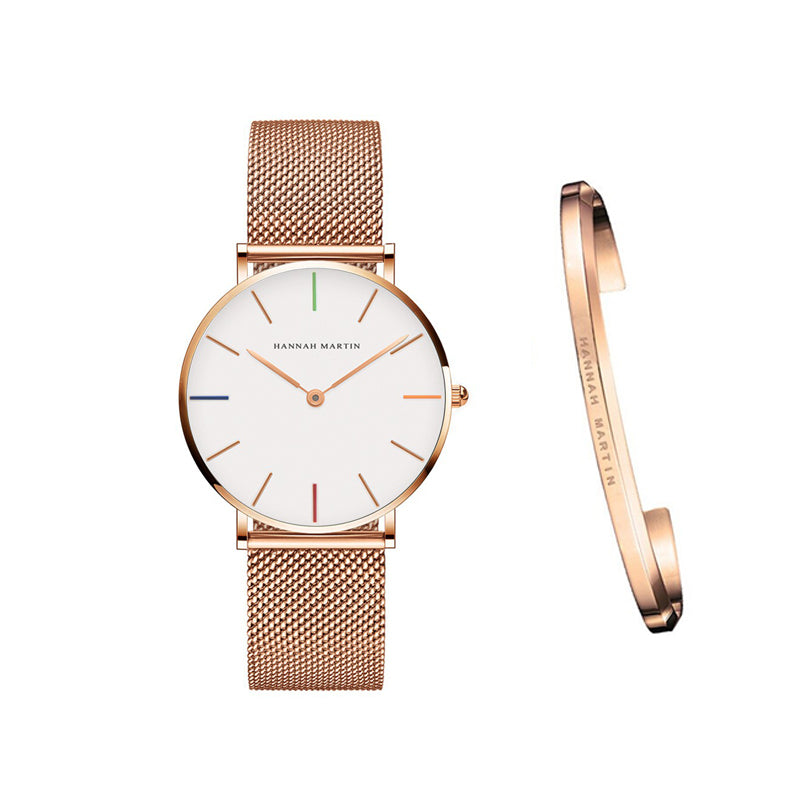 Hannah Martin Ladies Quartz Watch | 36mm Stainless Steel | 30M Waterproof