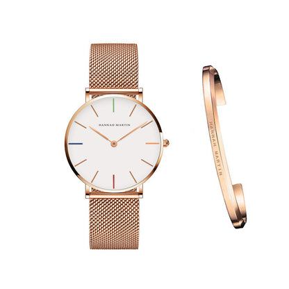 Hannah Martin Ladies Quartz Watch | 36mm Stainless Steel | 30M Waterproof