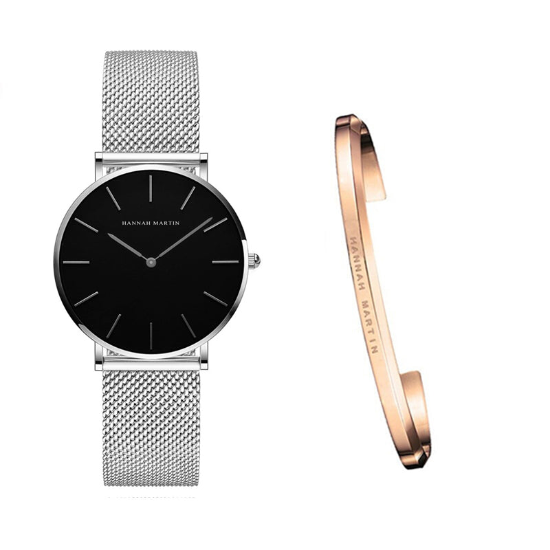 Hannah Martin Ladies Quartz Watch | 36mm Stainless Steel | 30M Waterproof