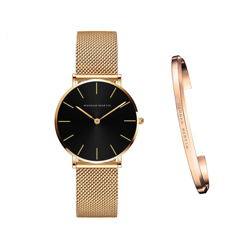 Hannah Martin Ladies Quartz Watch | 36mm Stainless Steel | 30M Waterproof