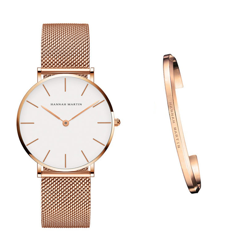 Hannah Martin Ladies Quartz Watch | 36mm Stainless Steel | 30M Waterproof