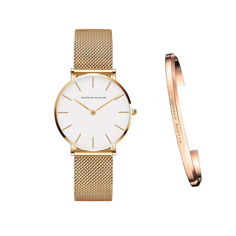 Hannah Martin Ladies Quartz Watch | 36mm Stainless Steel | 30M Waterproof