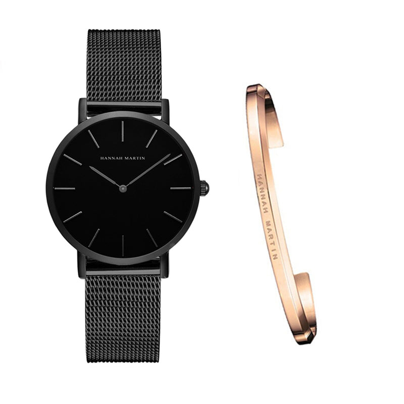Hannah Martin Ladies Quartz Watch | 36mm Stainless Steel | 30M Waterproof