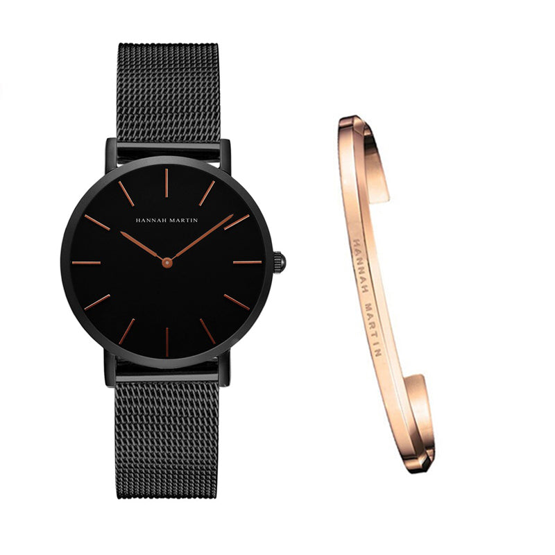 Hannah Martin Ladies Quartz Watch | 36mm Stainless Steel | 30M Waterproof