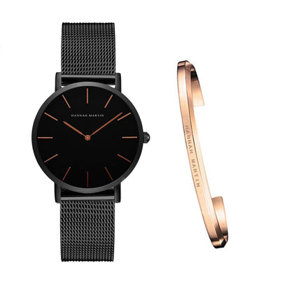 Hannah Martin Ladies Quartz Watch | 36mm Stainless Steel | 30M Waterproof