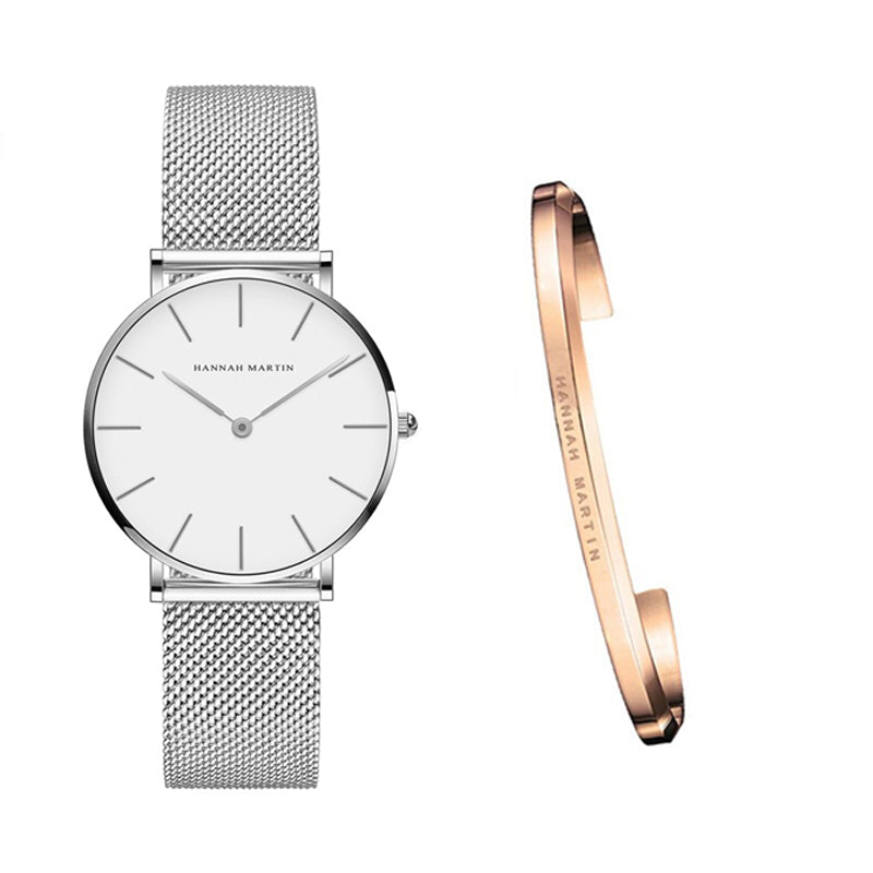 Hannah Martin Ladies Quartz Watch | 36mm Stainless Steel | 30M Waterproof