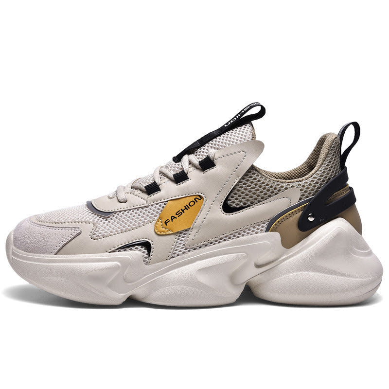 Men's Korean-Style PU Casual Trainers – All-Match Outdoor Sports Shoes