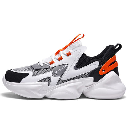 Men's Korean-Style PU Casual Trainers – All-Match Outdoor Sports Shoes