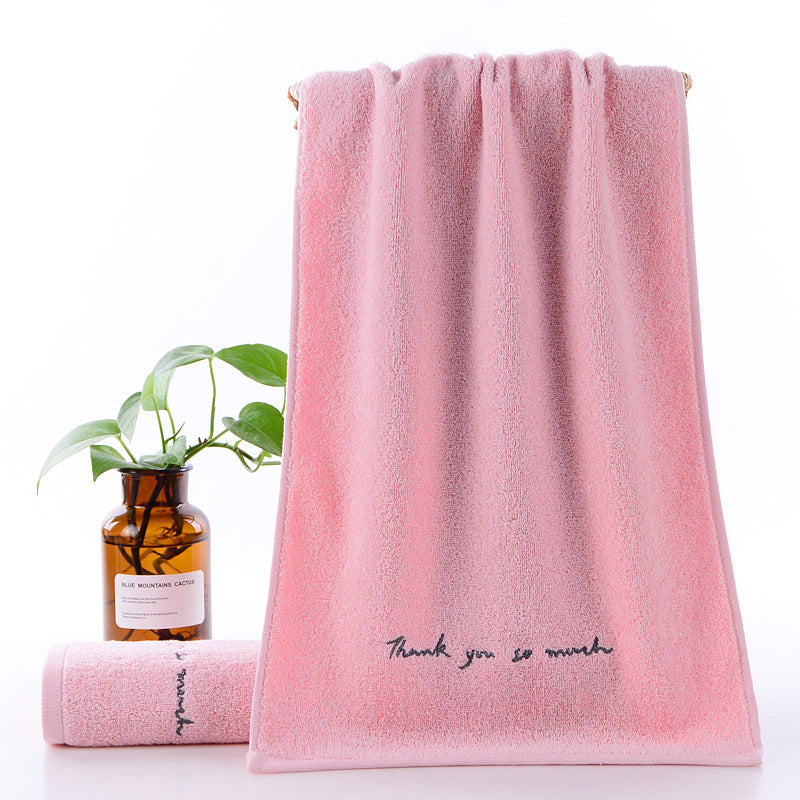 Long-Staple Cotton Embroidered Face Towel 2-Pack | 74x34cm