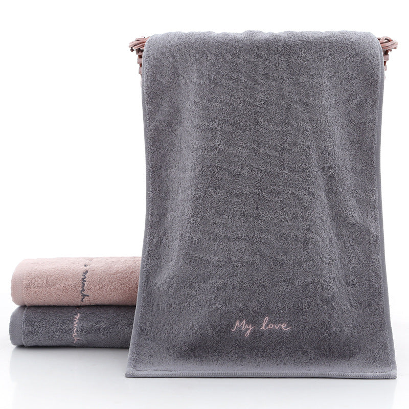 Long-Staple Cotton Embroidered Face Towel 2-Pack | 74x34cm
