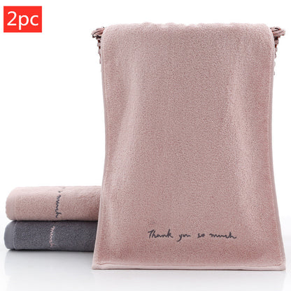 Long-Staple Cotton Embroidered Face Towel 2-Pack | 74x34cm