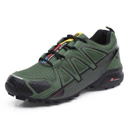 Men's Synthetic Leather Outdoor Hiking Shoes - Rubber Sole Trail Casual