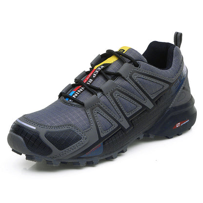 Men's Synthetic Leather Outdoor Hiking Shoes - Rubber Sole Trail Casual