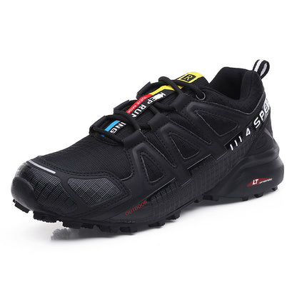 Men's Synthetic Leather Outdoor Hiking Shoes - Rubber Sole Trail Casual