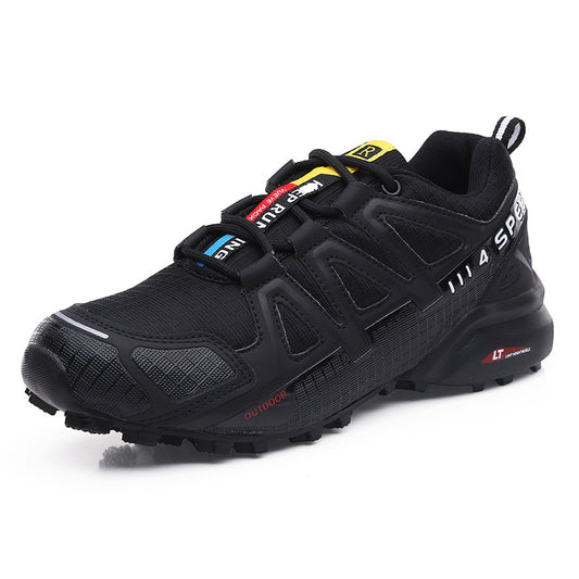 Men's Synthetic Leather Outdoor Hiking Shoes - Rubber Sole Trail Casual