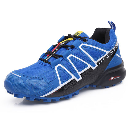 Men's Synthetic Leather Outdoor Hiking Shoes - Rubber Sole Trail Casual