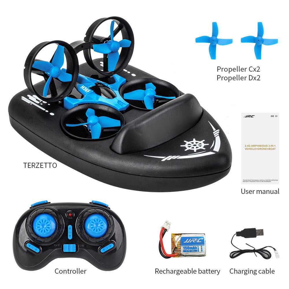 4-Channel Tri-Mode RC Drone | Sea, Land & Air
