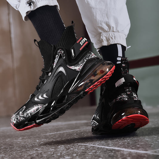 Men's Height-Boosting Blade Sports Trainers – Shock-Absorbing Mesh Running Shoes