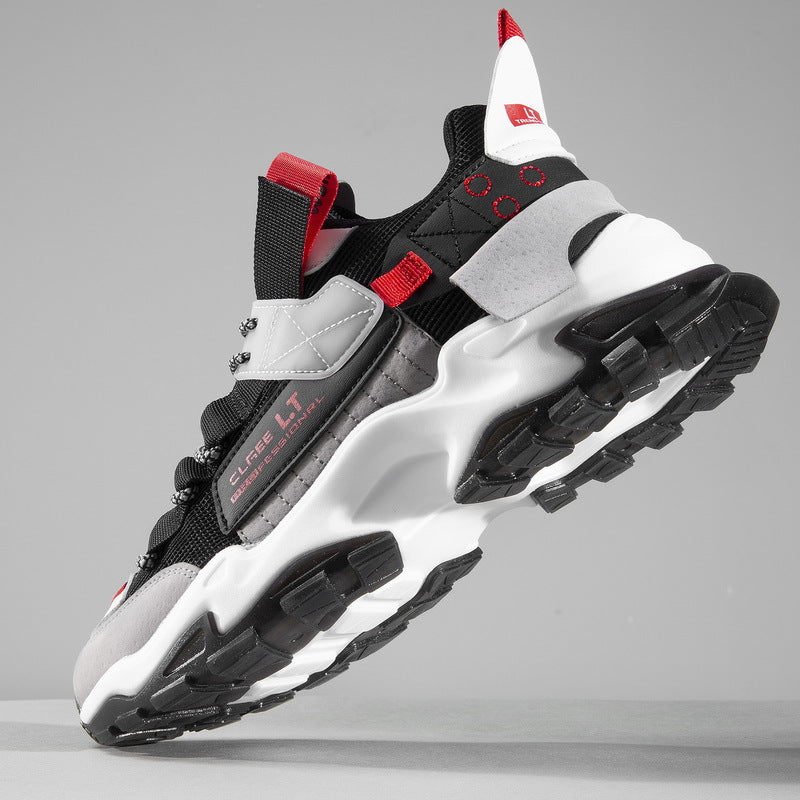 Men's Retro Chunky Trainers – Thick Sole Mesh Sports Shoes
