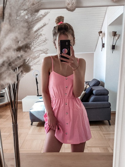 Women's Pure Cotton Cami Dress | Soft Sling Strap Summer Mini