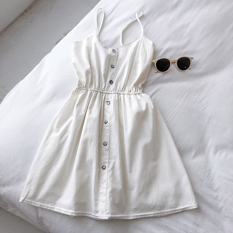 Women's Pure Cotton Cami Dress | Soft Sling Strap Summer Mini