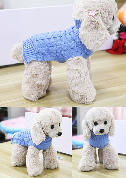 Twisted Rope Knit Dog Sweater | Wool Pet Jumper | 6 Colours