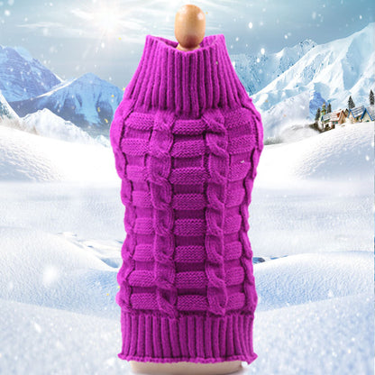 Twisted Rope Knit Dog Sweater | Wool Pet Jumper | 6 Colours