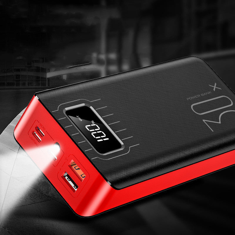 Large Capacity Power Bank with LCD Display & LED Light – 10000mAh, 20000mAh & 30000mAh