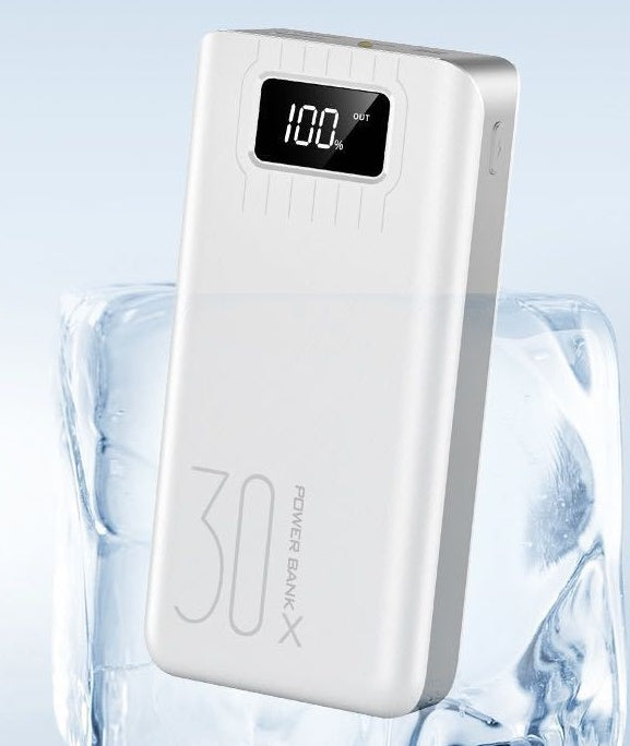 Large Capacity Power Bank with LCD Display & LED Light – 10000mAh, 20000mAh & 30000mAh