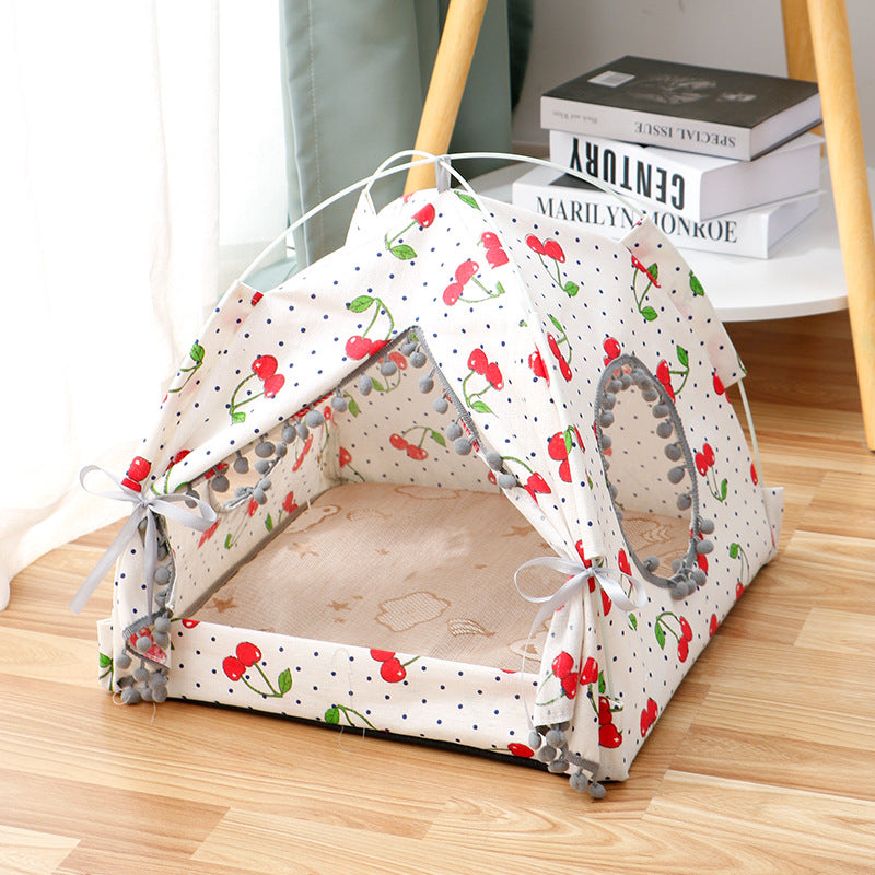 Enclosed Pet Tent Bed for Cats & Dogs | Portable Indoor & Outdoor S–XL