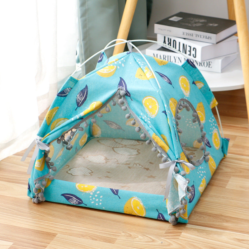 Enclosed Pet Tent Bed for Cats & Dogs | Portable Indoor & Outdoor S–XL