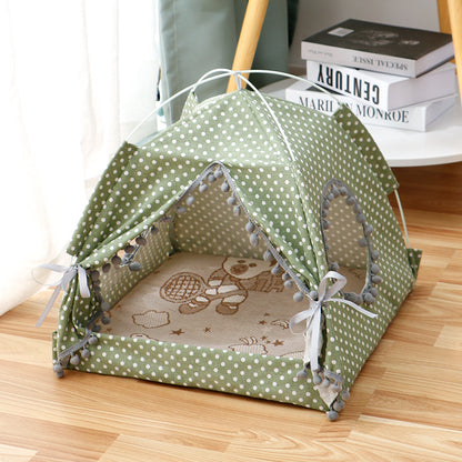 Enclosed Pet Tent Bed for Cats & Dogs | Portable Indoor & Outdoor S–XL